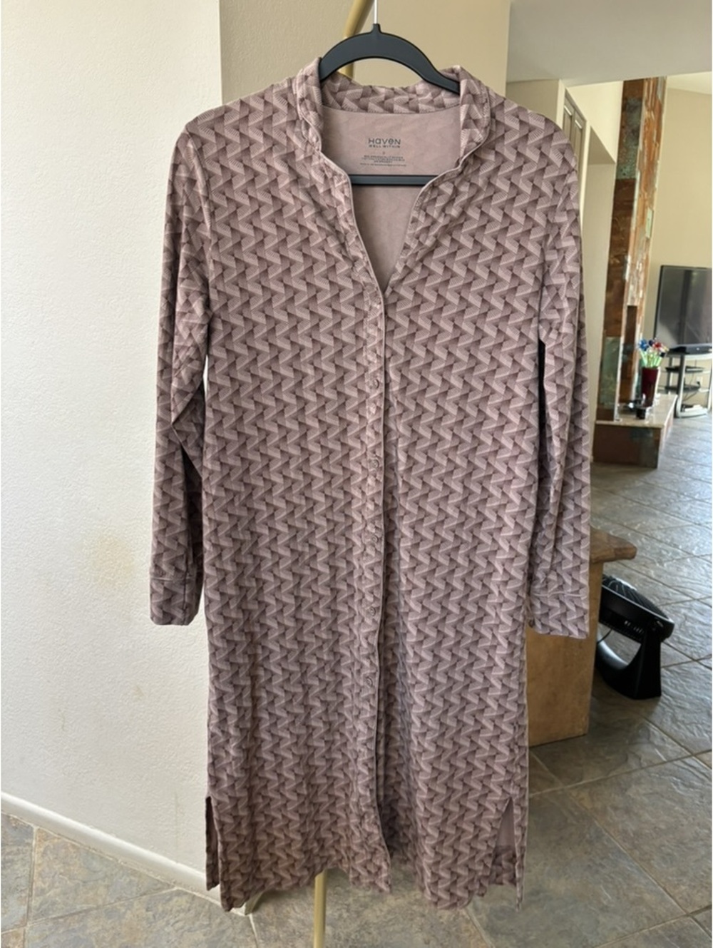 Haven Well Within Organic Cotton Geometric Sleep Dress S